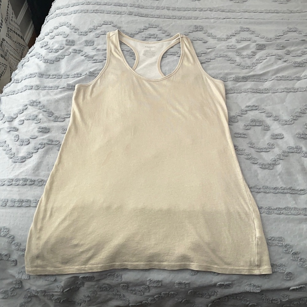 Express metallic gold tank top